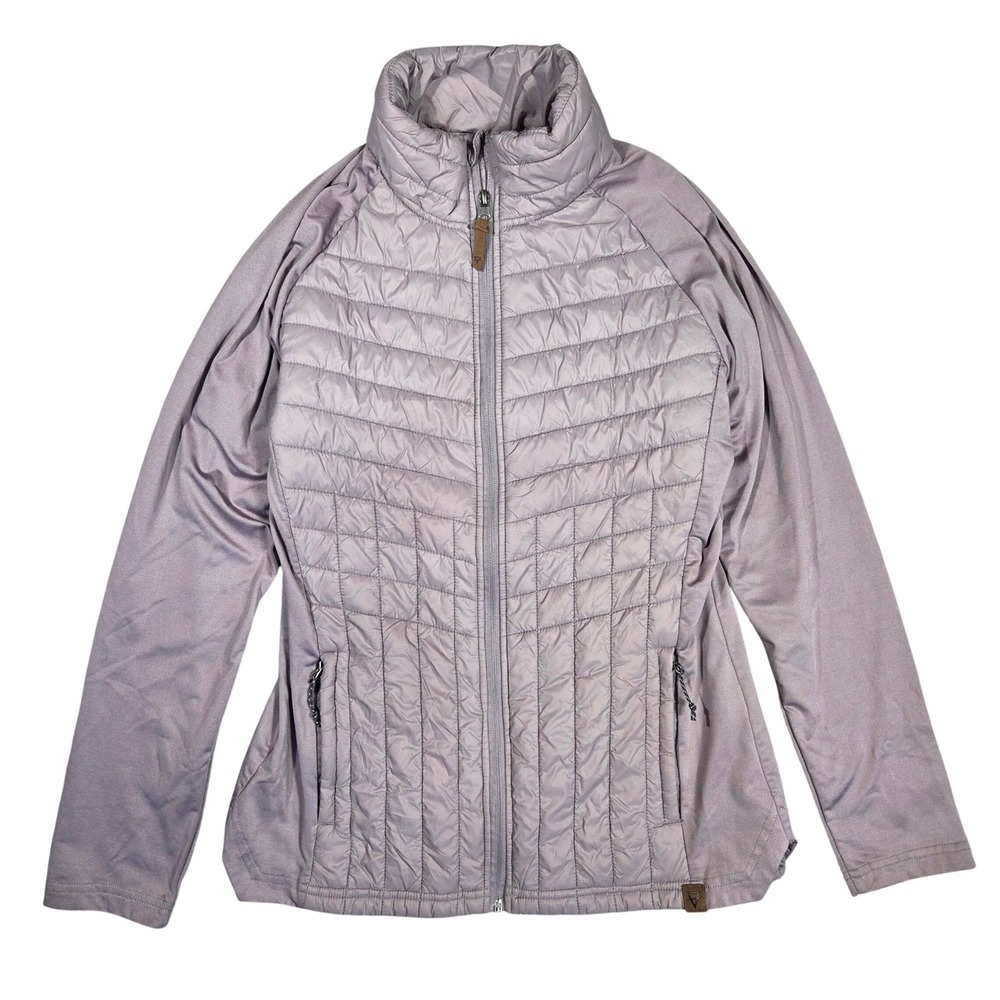 LIV Outdoor Women Lavender Hybrid Quilted Full Zip Insulated Jacket Large
